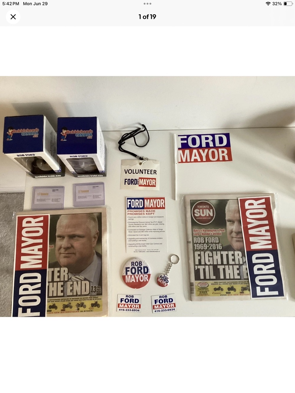 Rob Ford collectables